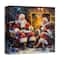 Santa and Mrs. Claus Cozy Fire 12" x 12" Canvas Wall Art